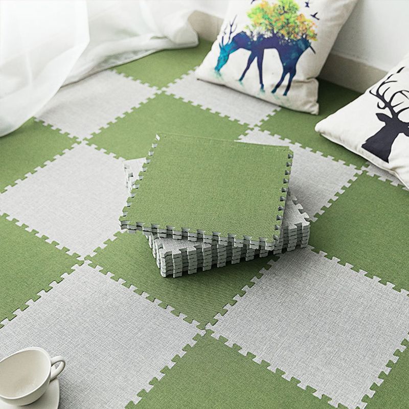 Interlocking Carpet Tiles Foam Solid Color Indoor Carpet Tiles