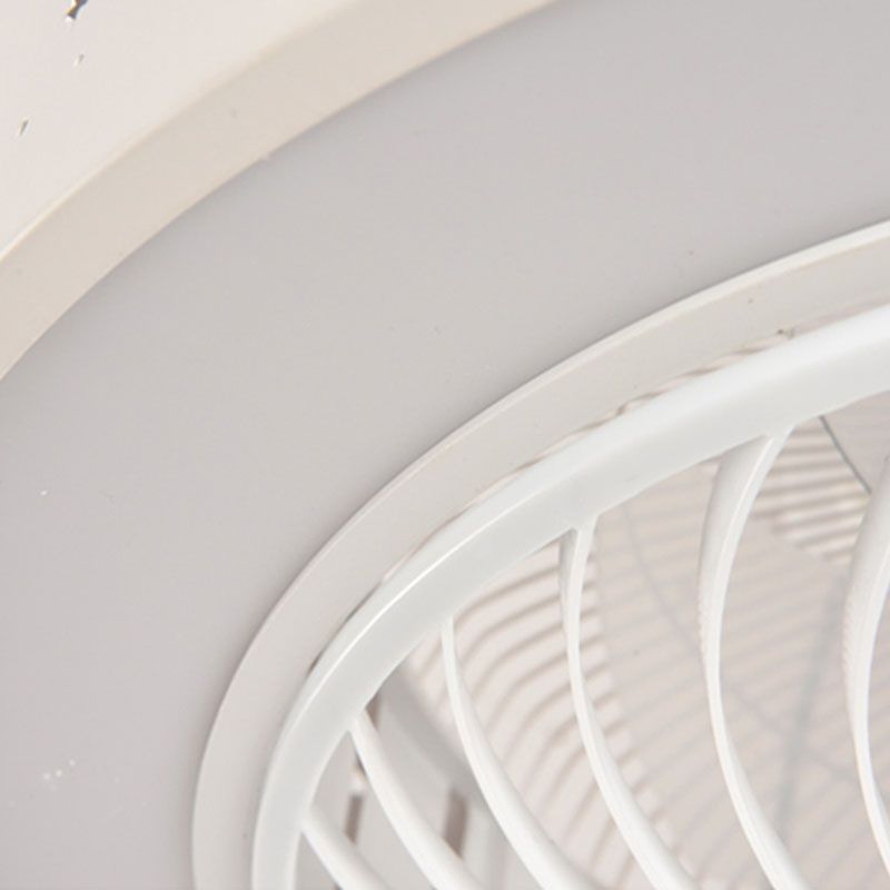Moderne prägnante LED -Deckenlüfter leichte schmiedeeisere kreisförmige Decke mit Acrylschatten