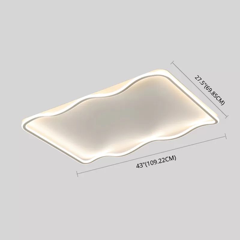 Rechthoek Vorm Wit 1-Licht Flush Mount LED Verlichting Nieuwe Moderne Plafond Licht Profiel