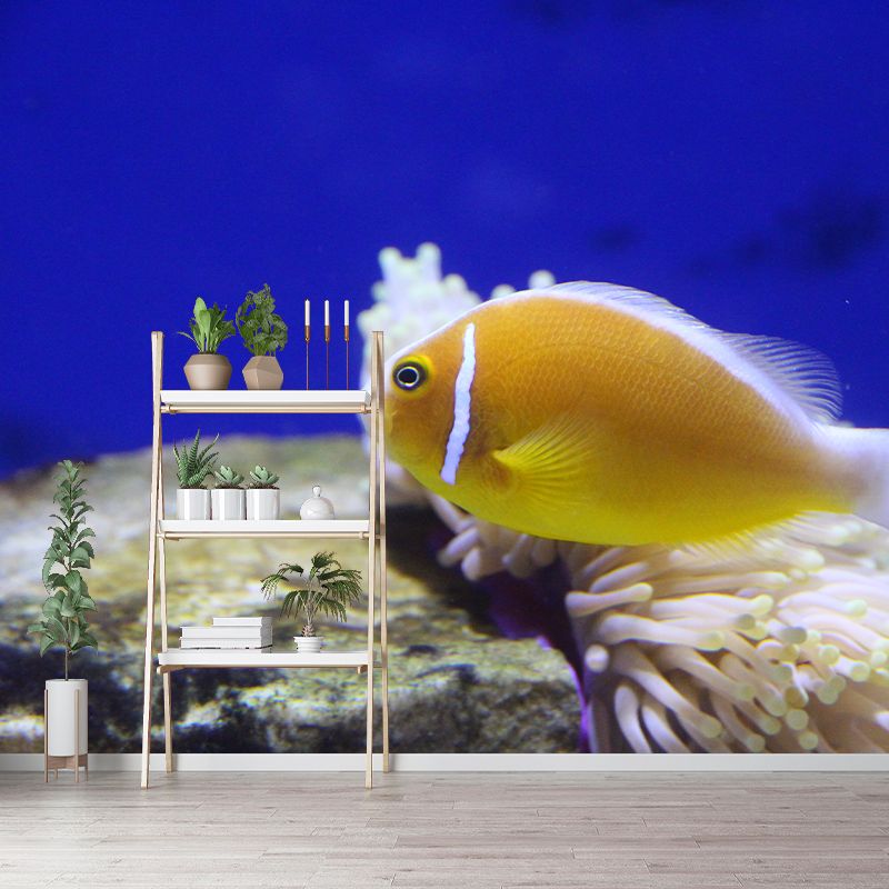 Attractive Wall Mural Fish Patterned Drawing Room Wall Mural