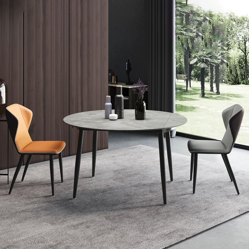 Modern 1/3/4/5/7 Pieces Dining Sintered Stone Dining Table Set with Metal Legs for Home