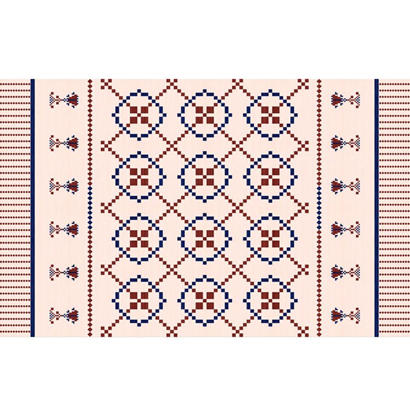 Southwestern Graphic Print Rug Polyester Indoor Carpet Non-Slip Backing Area Rug for Living Room