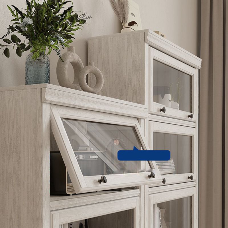 Modern Closed Back Standard Bookshelf Wooden Bookcase for Study Room