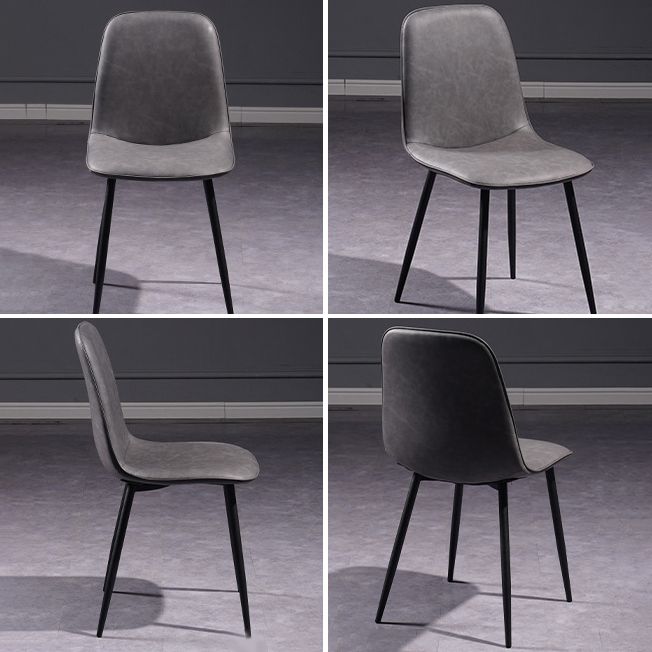 Silla de comedor de metal de estilo escandinavo cafetería sillón de comedor sólido