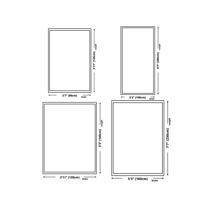 Abstract Pattern Modern Rug Polyester Dark Gray Rug Washable Rug for Living Room