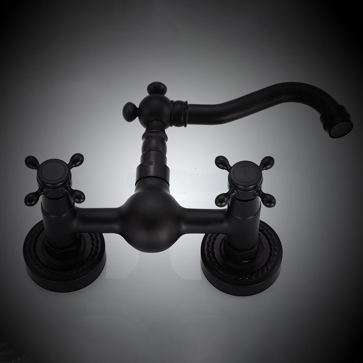 Traditional Wall Mounted Metal Tub Filler Low Arc Waterfall Bathroom Faucet