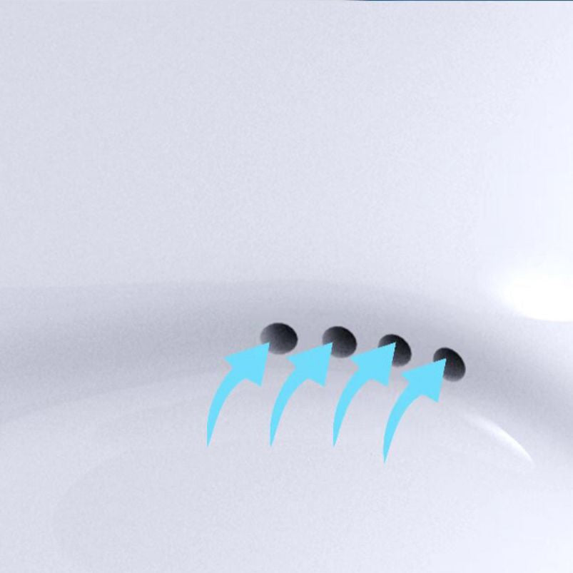 Modern Skirted Flush Toilet Ceramic Elong Floor Mount One-Piece Toilet