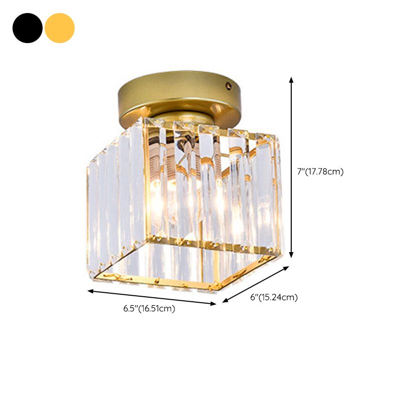 Ultra-Contemporary Flush Mount Ceiling Light Crystal Flush Light for Corridor