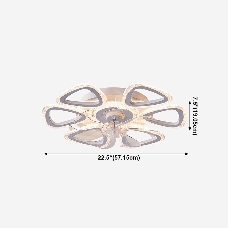 Luce a ventola del soffitto in metallo nordico illuminazione a filo a filo multipla con lama della ventola di plastica