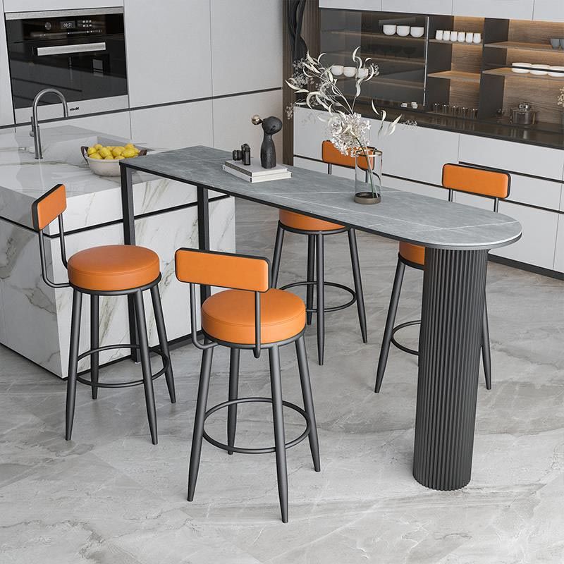 Island Contemporary Bar Table 42-inch Height Stone Top Bistro Table