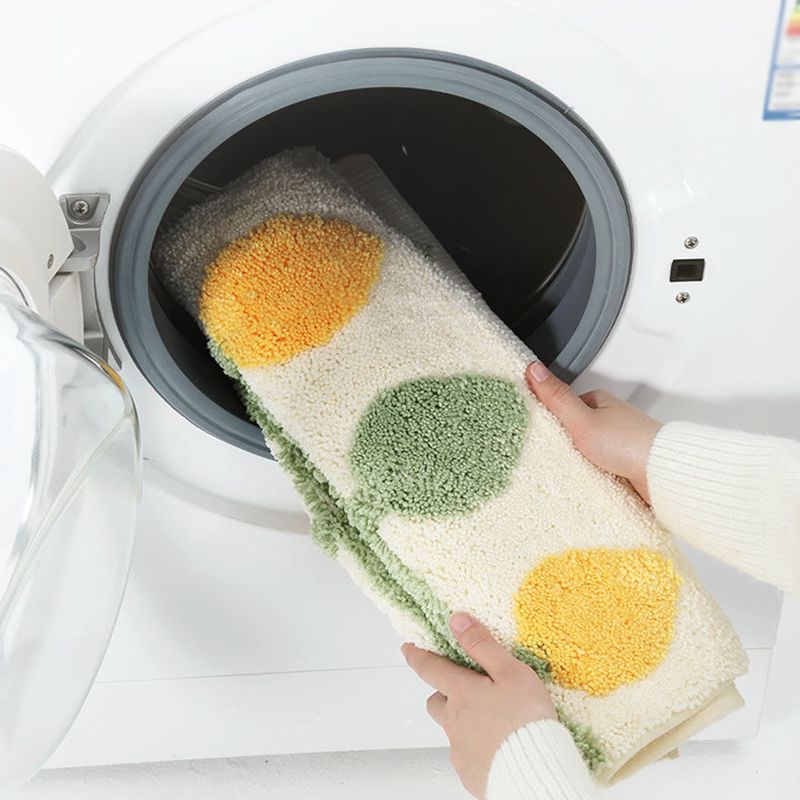 Modern Sitting Room Rug Color Block Indoor Carpet Polyester Non-Slip Backing Area Rug