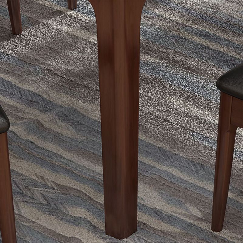 Contemporary Kitchen Dinner Table Rectangle Stone 4 Legs Dining Table