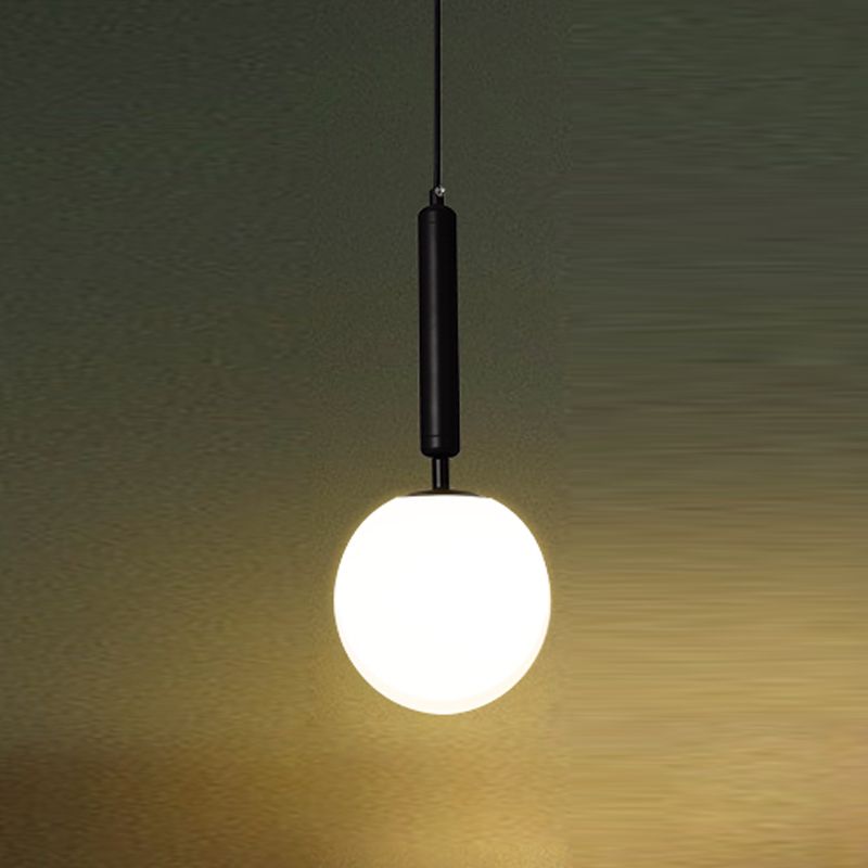 Glass Spherical Shape Pendant Lighting Modern Style 1 Light Hanging Lamp for Living Room