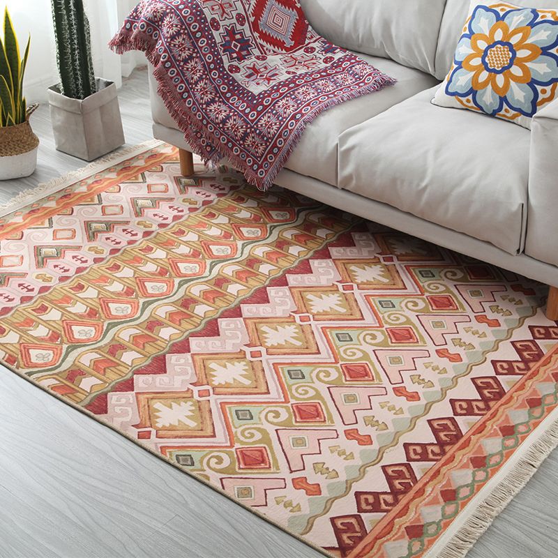Boheems gebied tapijt polyester medaillon print binnen tapijt vlek resistent tapijt voor woonkamer