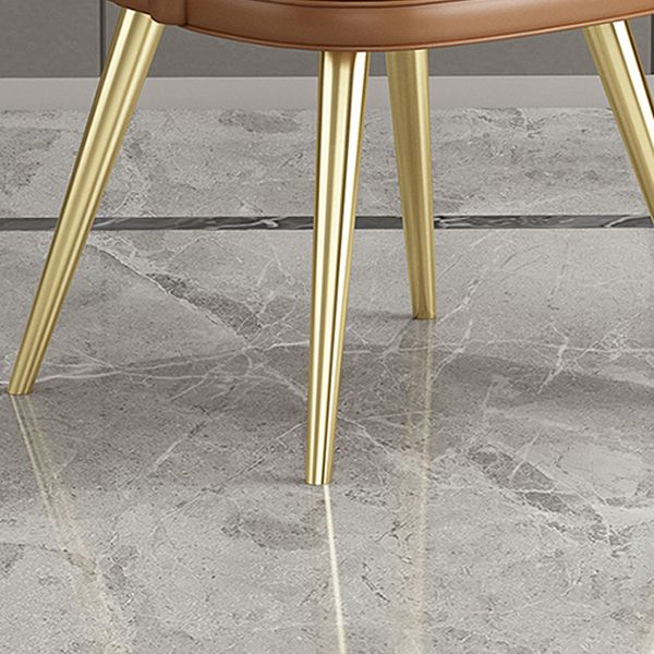 Contemporary Dining Set 1/5 Pcs Rectangle Stone Dining Table with Upholstered Chairs