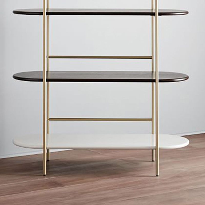 Modern Style Bookcase Metal Frame Open Back Bookshelf for Office Use