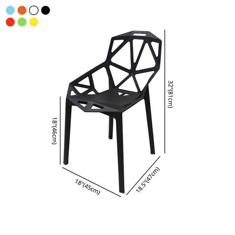 Silla de comedor de estilo moderno, silla auxiliar de plástico con brazo de comedor para cocina (juego de 4)