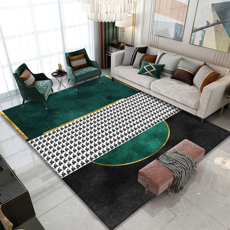 Licht grafisch modern tapijt polyester driehoek tapijt niet-slip achterste tapijt voor woonkamer