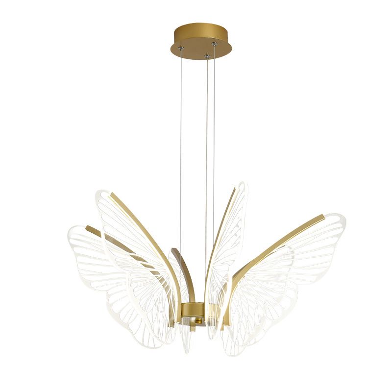 Butterfly Acrylic Ceiling Lamp Modern Style Multi Lights Pendant Lighting Fixtures