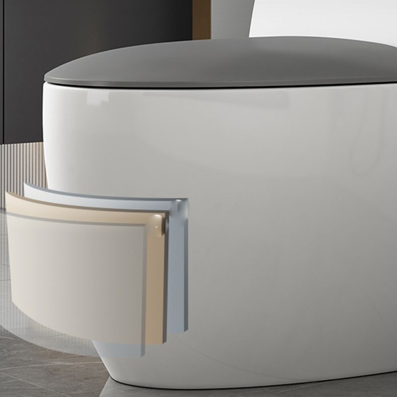 Contemporary Siphon Jet Toilet Bowl One Piece Skirted Urine Toilet with Seat