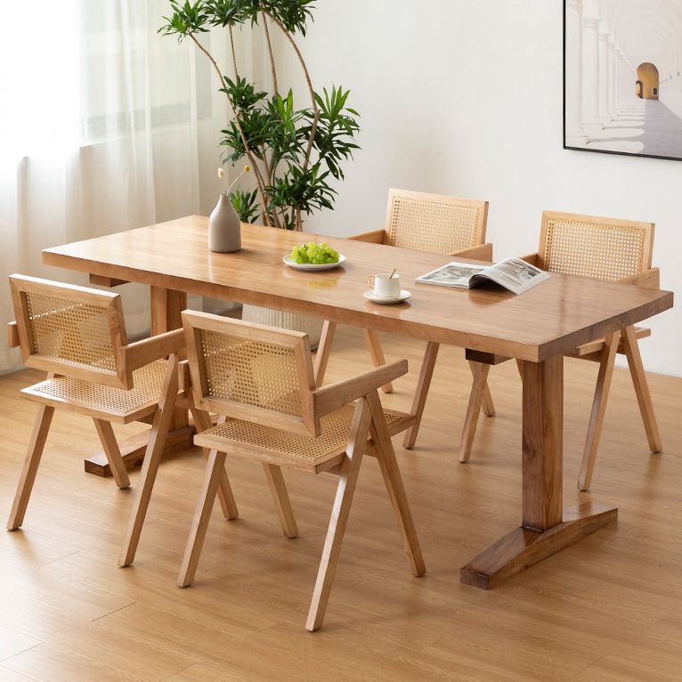 Modern Wooden Furniture Standard Height Formal Dining Room Table Set for Home Use