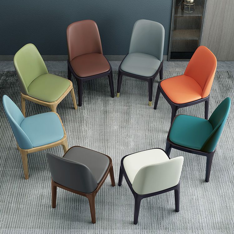 Industrial Style Side Chairs Oak Solid Wood Dining Room Side Chair Set