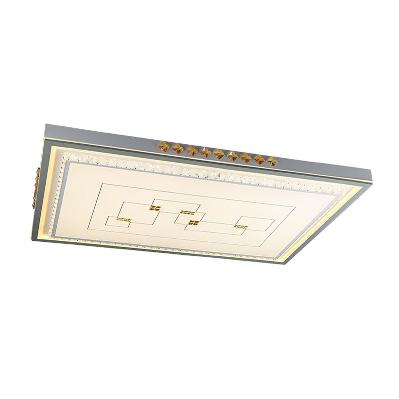 Redondo/Cuadrado/Rectángulo LED Luz de techo Acrílico Contemporáneo Vaciado de color blanco en el control remoto Despless Dimming/3 Color Luz