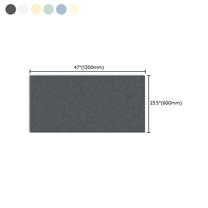 Rectangle Floor Tile Straight Edge Pure Color Floor Tile with Non-slip