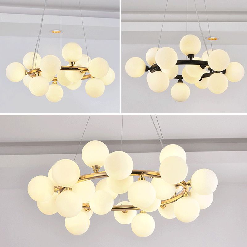 Lumo a sospensione lampadario molecolare Luce di vetro in stile moderno Apparecchio di illuminazione