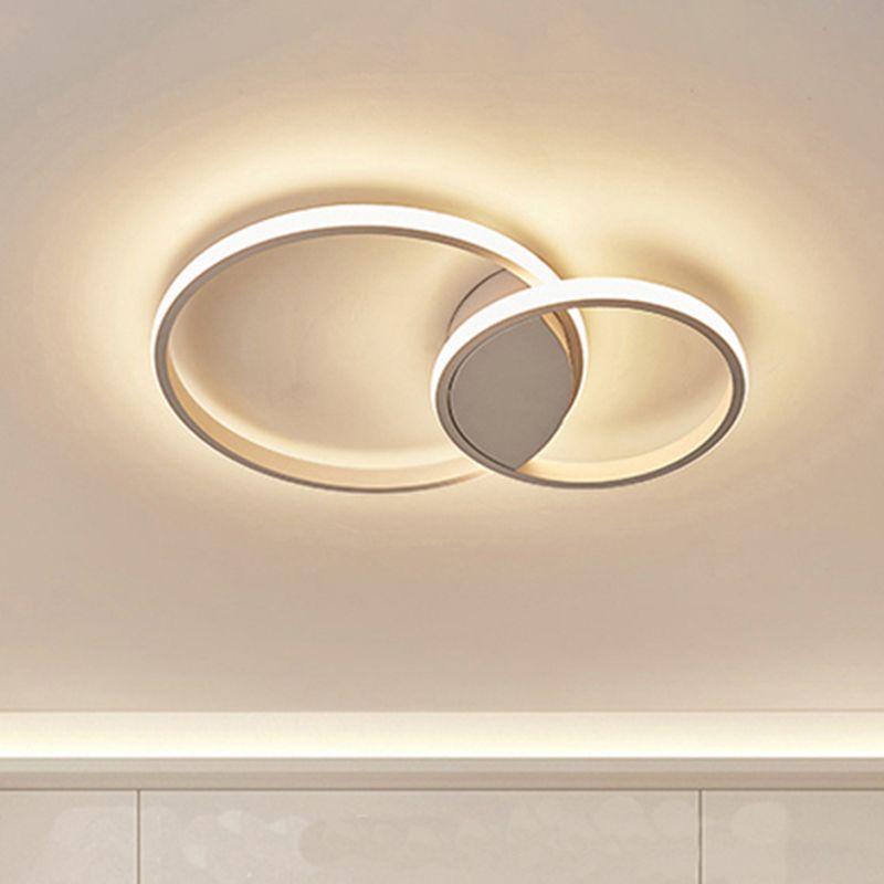14 "/19" /21.5 " Wide Circolare Corridoio Flush Mount Light Acrilico LED Semplicità Soffitto Fixture, White Light