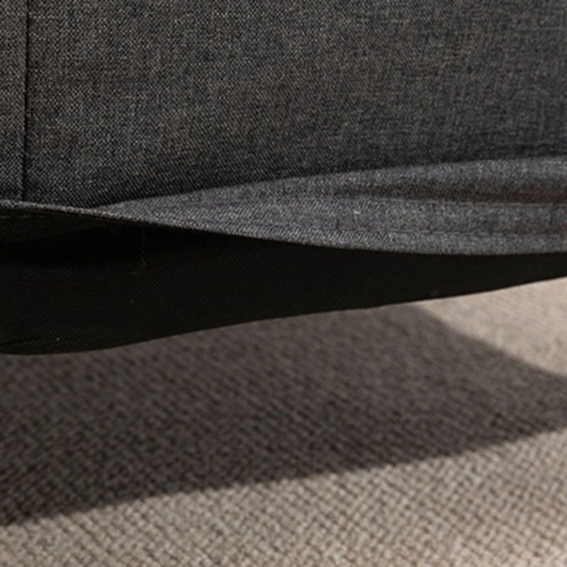 Contemporary Square Arm Standard Settee Couch with Pillows for 3 People