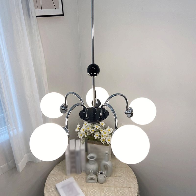 Modern Simple Pendant Light Globe Glass Chandelier for Dining Room