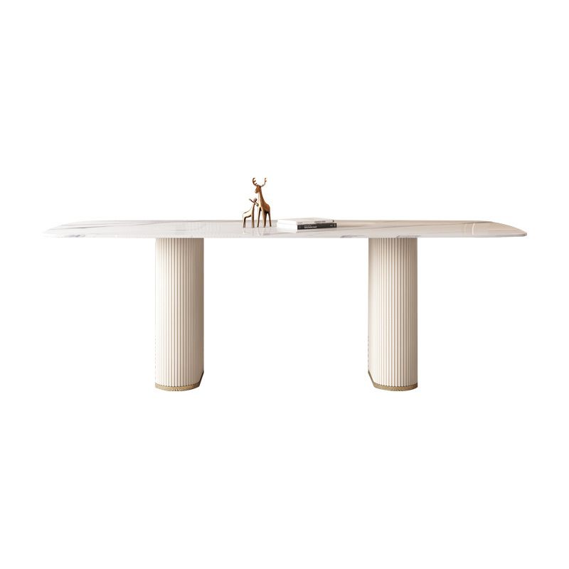 Nordic Style Sintered Stone Rectangle Table Set 1/4/5/7 Pieces Set