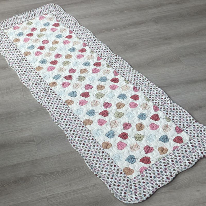 Modern Cartoon Printed Rug Multicolored Cotton Area Carpet Non-Slip Pet Friendly Washable Indoor Rug for Room