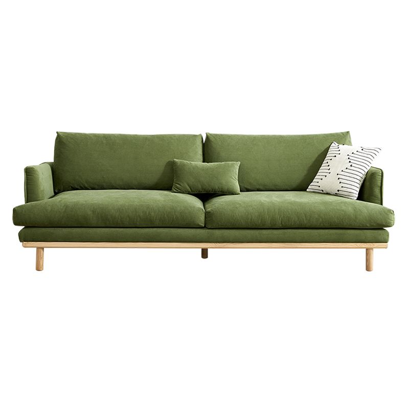Recessed Arm Loose Back Sofa 35"W Velvet Sofa for Living Room