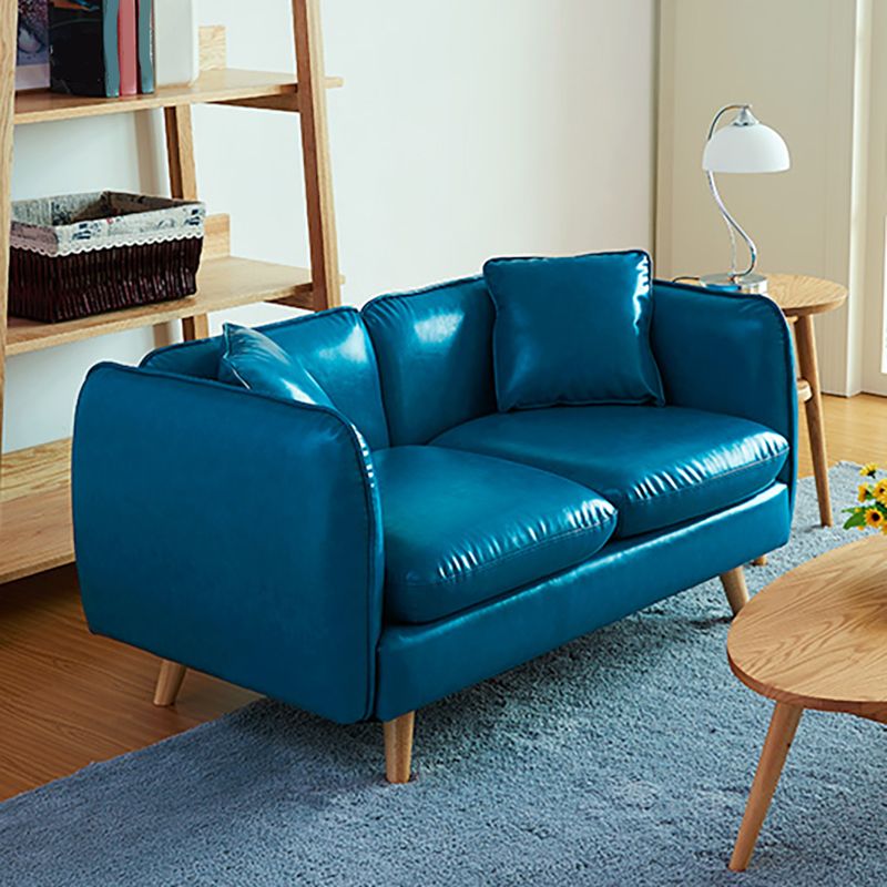 Tuxedo Arm Sofa Nordic 30.31" D x 25.2" H Faux Leather Seating