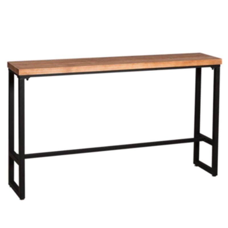 Industrial Rectangle Bar Table Set 1/4/5 Pieces Solid Wood Pub Table Set for Indoor