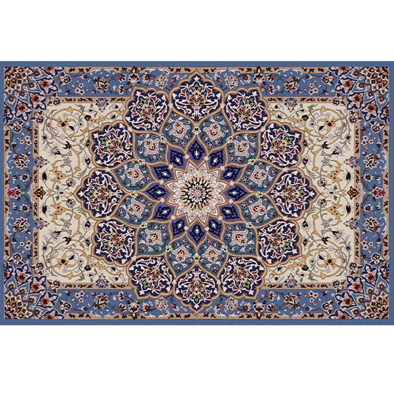 Multikoler viktorianischer Indoor-Teppich Polyester Blumendruck Teppich nicht rutschfest