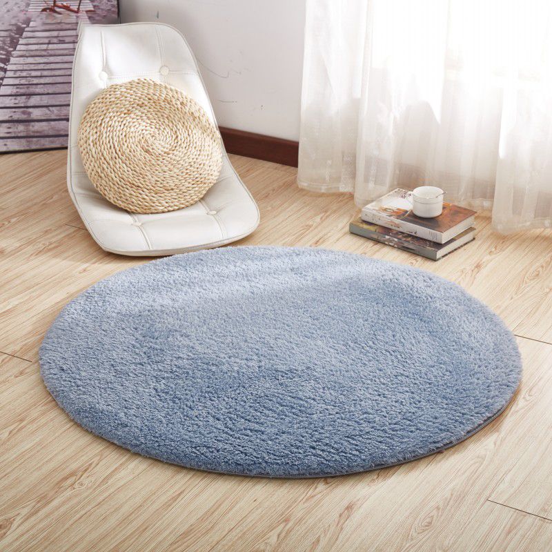 Purple Simple Rug Blending Pure Color Rug Non-Slip Backing Rug for Living Room