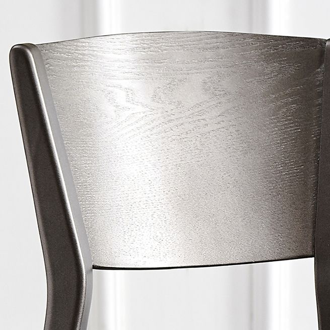 Contemporary Wood Dining Armless Chairs Open Back Dining Side Chair for Restaurant Use