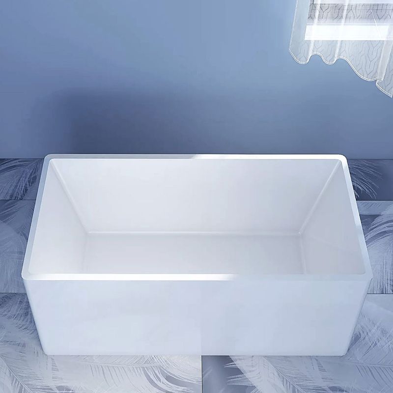 Antique Finish Soaking Bathtub Acrylic Rectangular Back to Wall Bath Tub