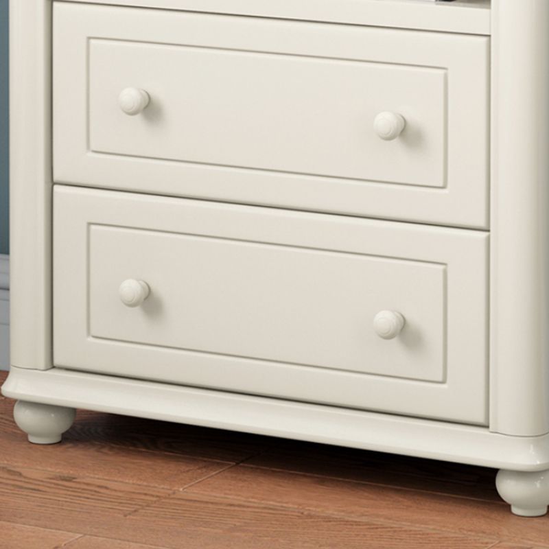 Wood Standard Bookshelf White Contemporary Bookcase with Shelves