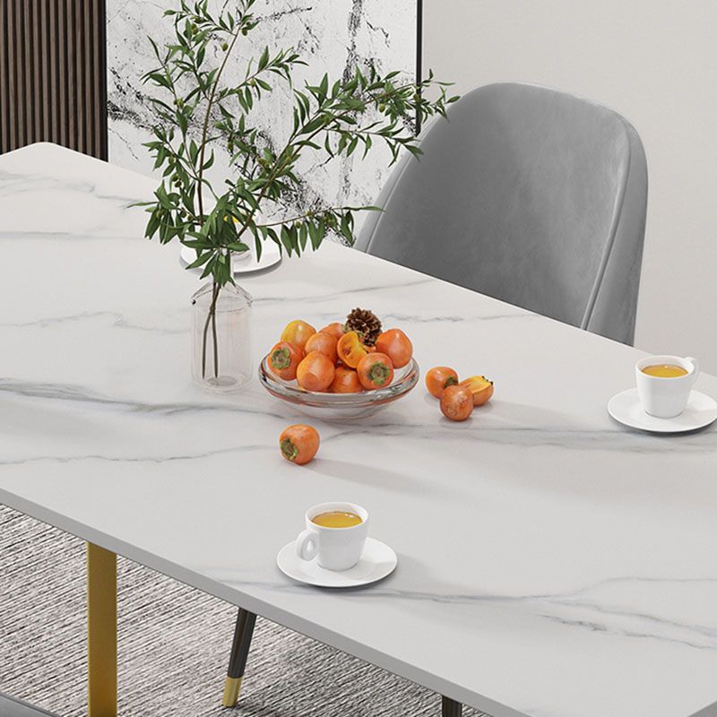 Glam Style 1/2/5 Pieces Dining Table Set Sintered Stone Table and Chair Set