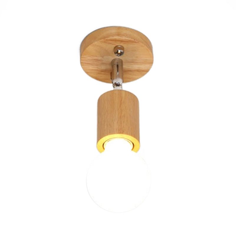Contemporary Wall Lamp Wooden Wall Vanity Lights for Powder Room