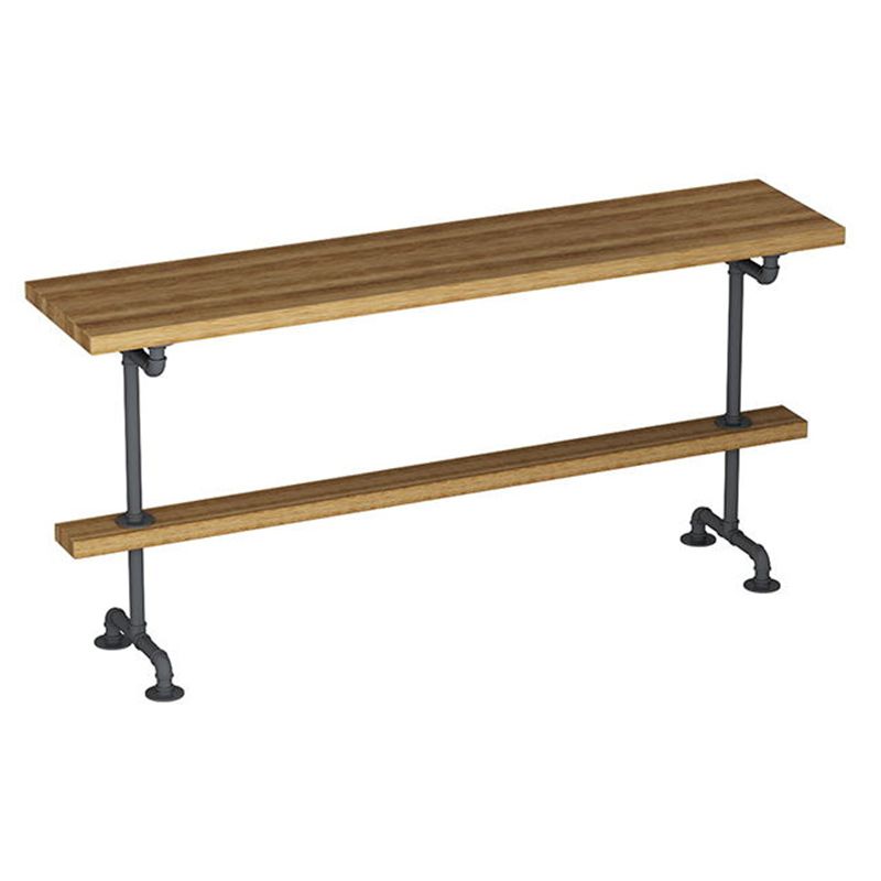 Indoor Industrial Bar Stool Table Metal and Wood Bar Dining Table