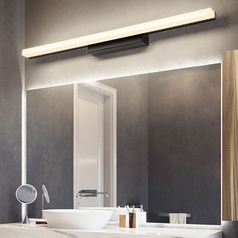 Langstreifen LED -Waschtischlichter mit Acrylschatten moderner Spiegel vorderen Licht