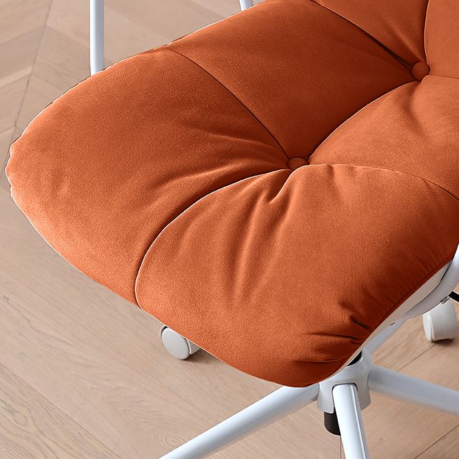 Padded Arms Swivel Office Chair Modern Mid Back Tufted Desk Chair