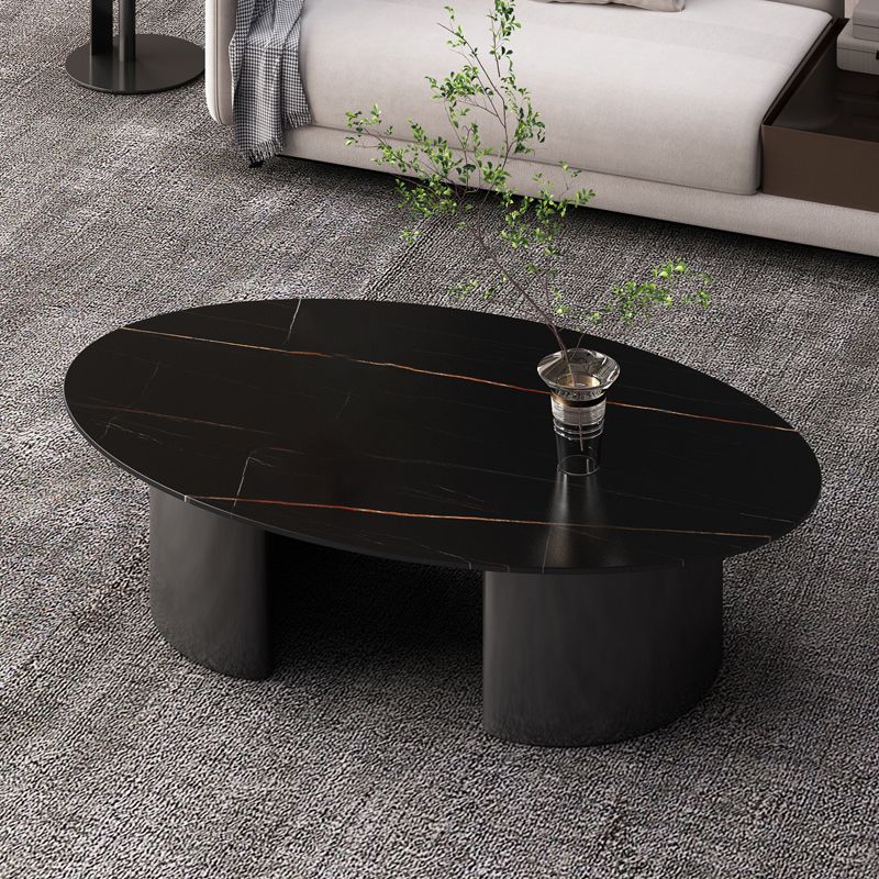 Glam Slate Coffee Cocktail Table Frame Oval Coffee Table for Home