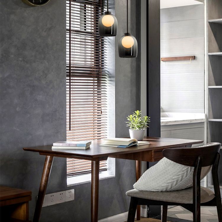 Shaded Pendant Light Fixture Minimalist Style Glass Hanging Pendant Light for Dinning Room