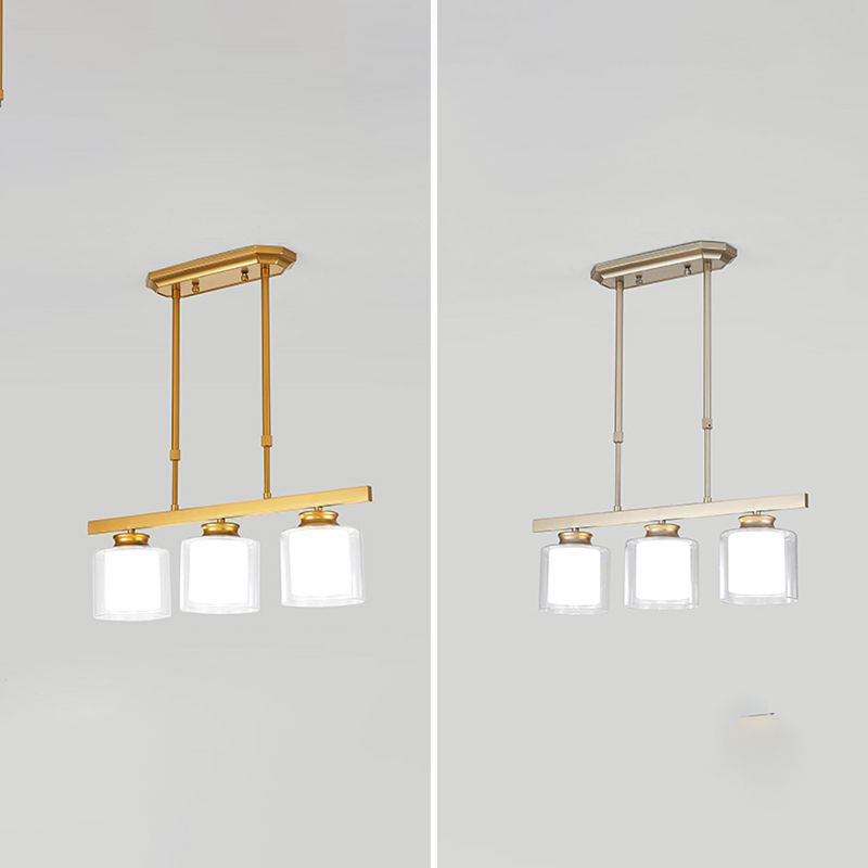 4 Éclairage pendentif à cylindre léger